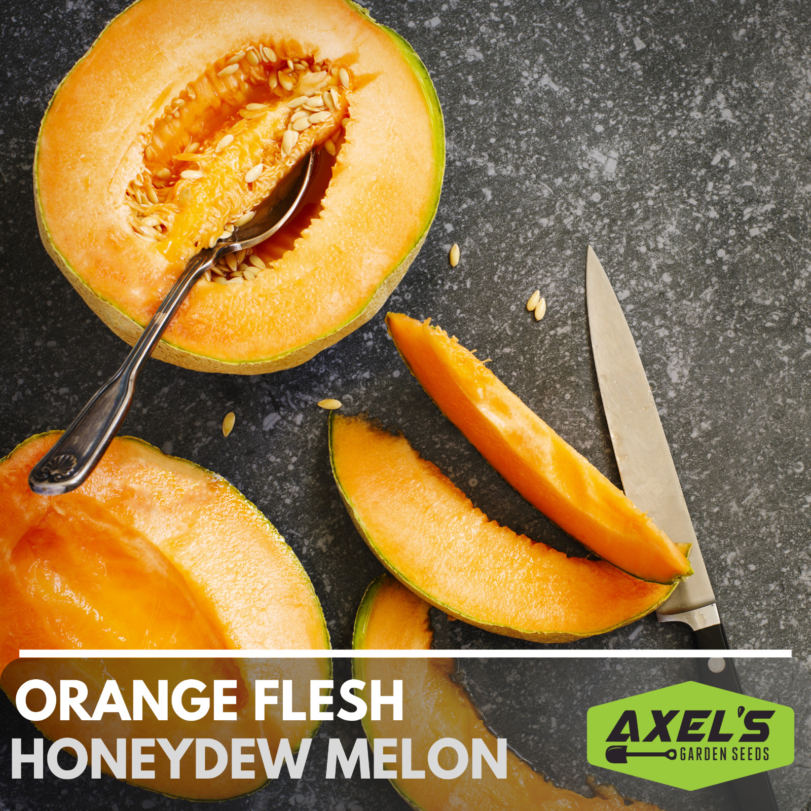 Orange Flesh Honeydew Melon Heirloom Non-GMO Seeds