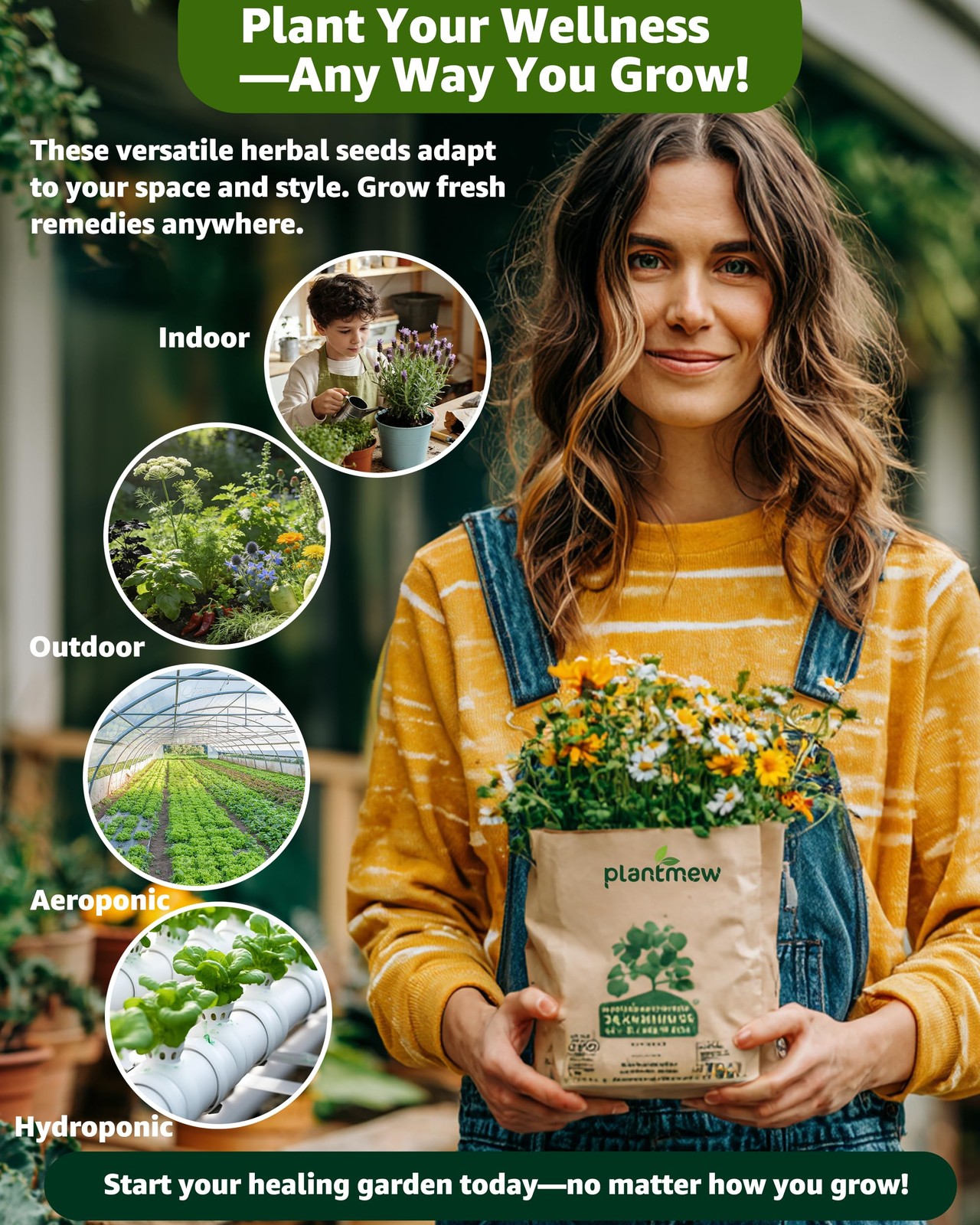 Medicinal & Tea Herb Seeds for Planting – 35 Non-GMO Variety Pack for Indoor/…