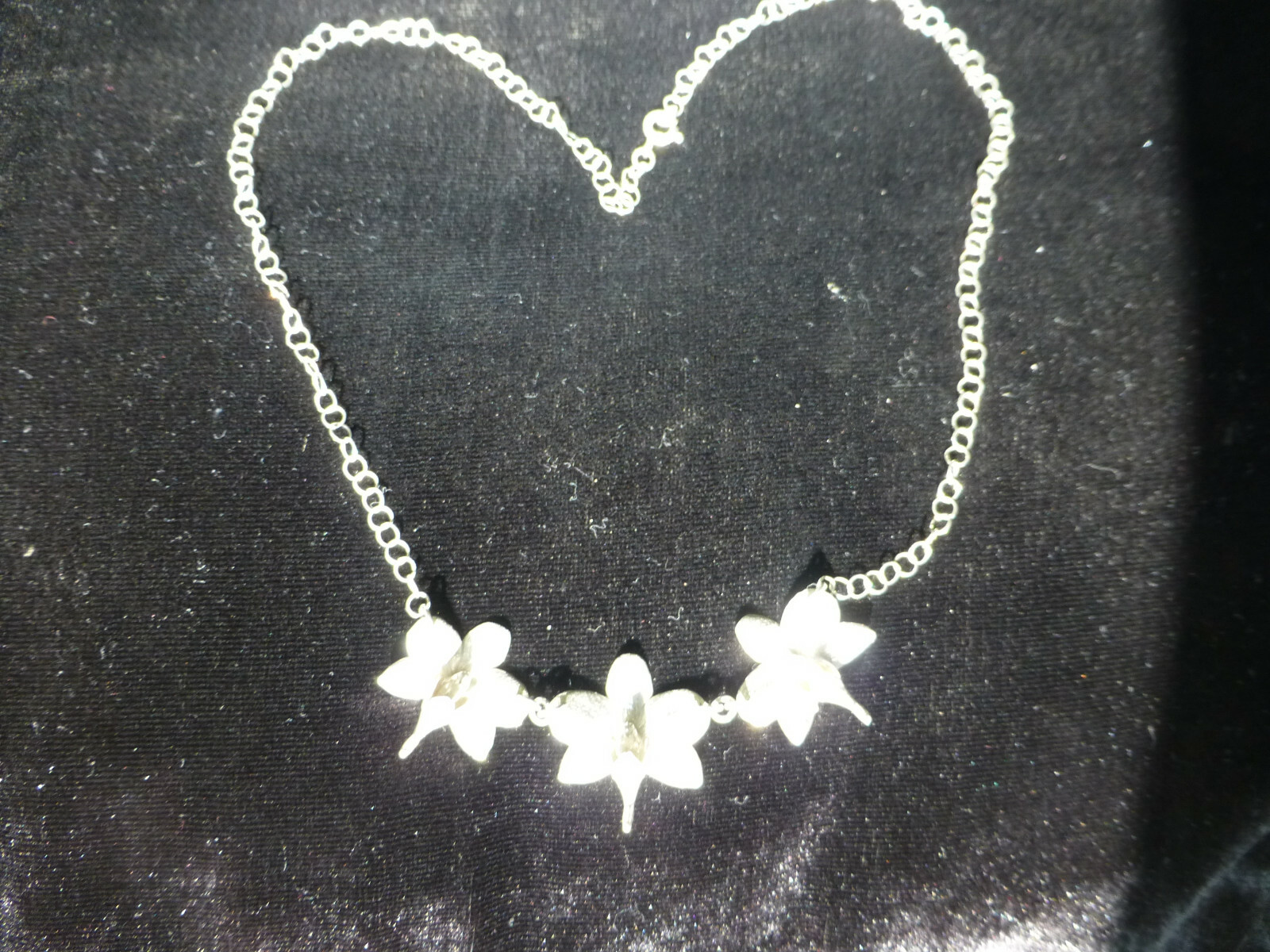 Phalaenopsis Phal Moth Orchid Flowers 925 Sterling Silver Necklace & Chain 18″
