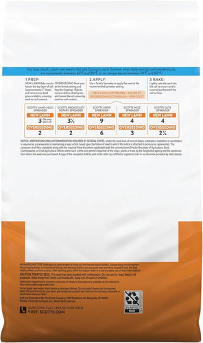 Scotts Turf Builder Grass Seed Bermudagrass with Fertilizer and 1 lb., Green