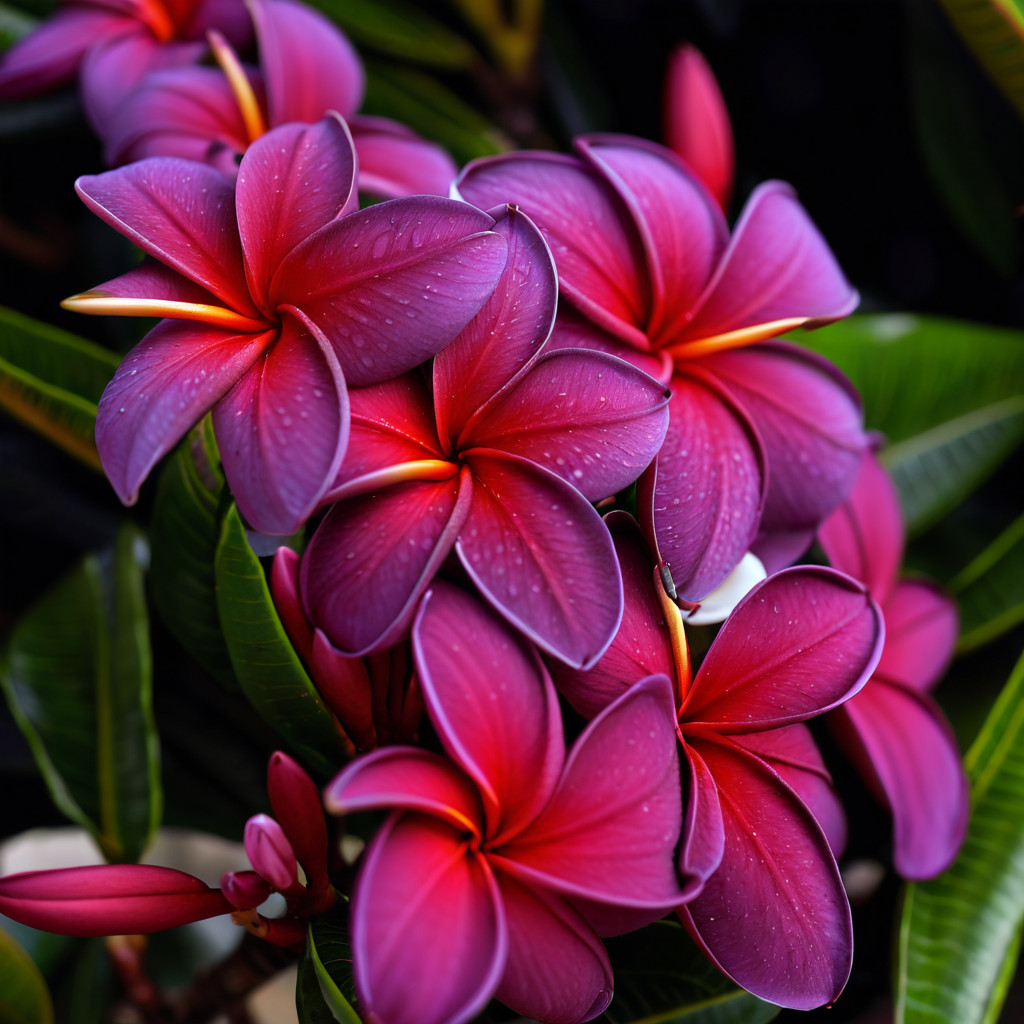 5 Black Purple Plumeria Seeds Plants Flower Lei Hawaiian Perennial Bloom Seed
