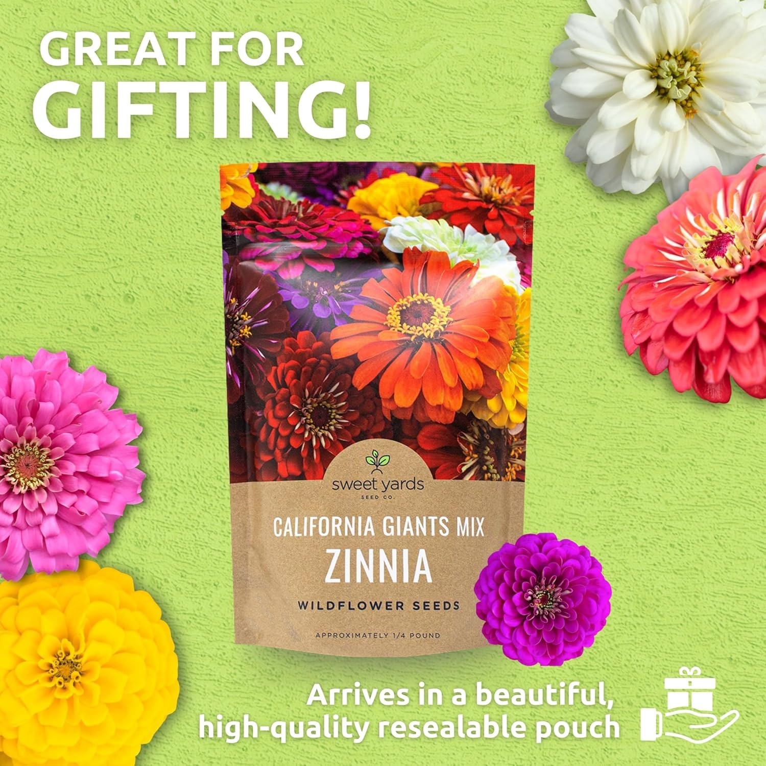 Massive Bulk Zinnia Seeds – California Giants Mix – Perfect for Garden Displays