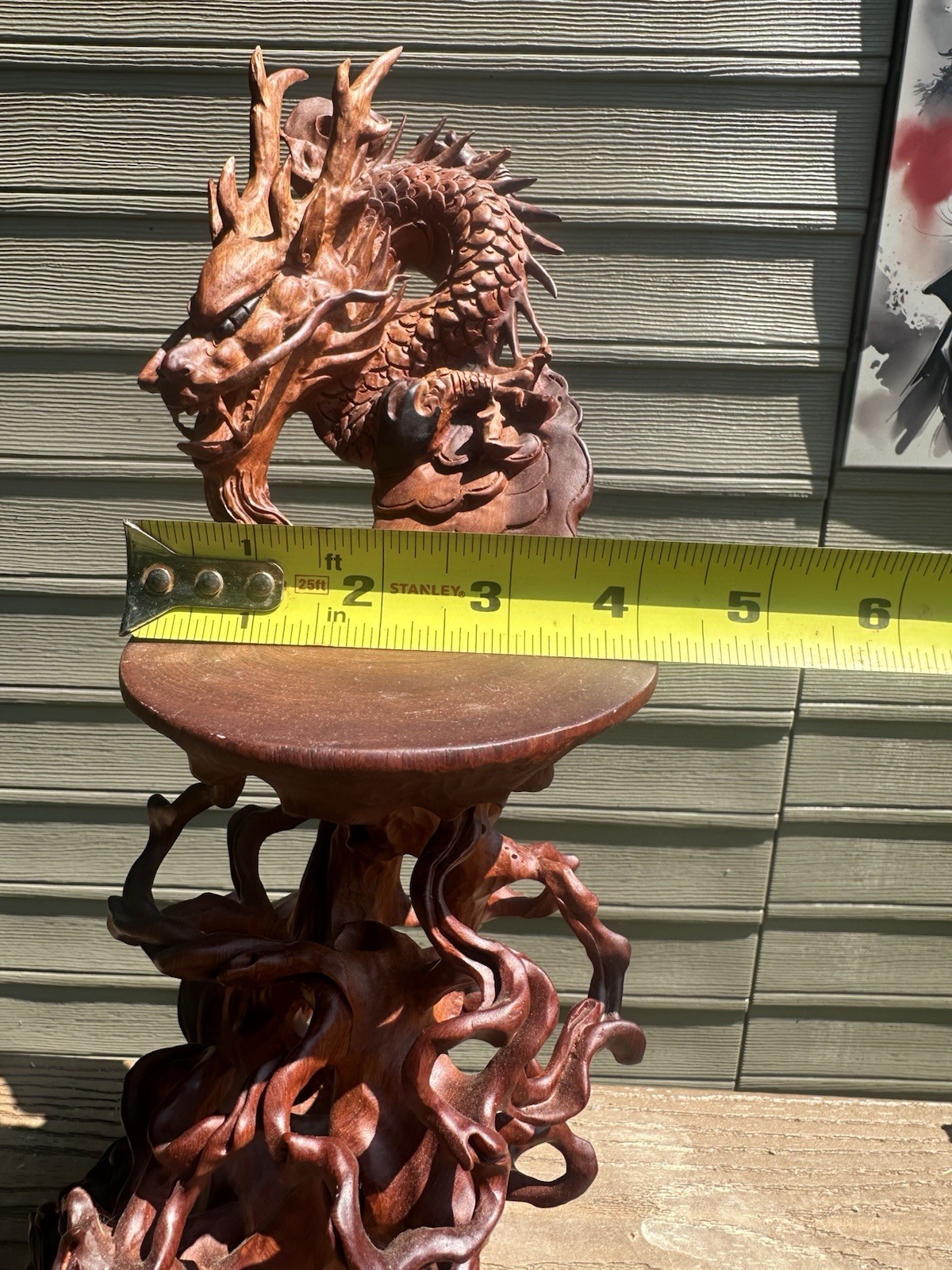 Dragon Hand Carved Wood Stand One Of A Kinds Collection