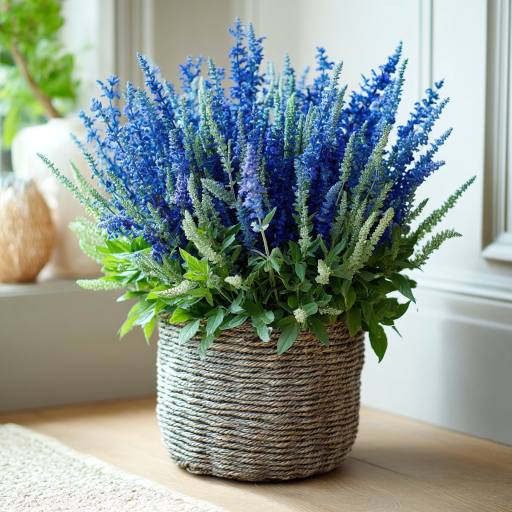 Victoria Blue Salvia 50 Seeds | Deep Blue Garden Flower Spikes