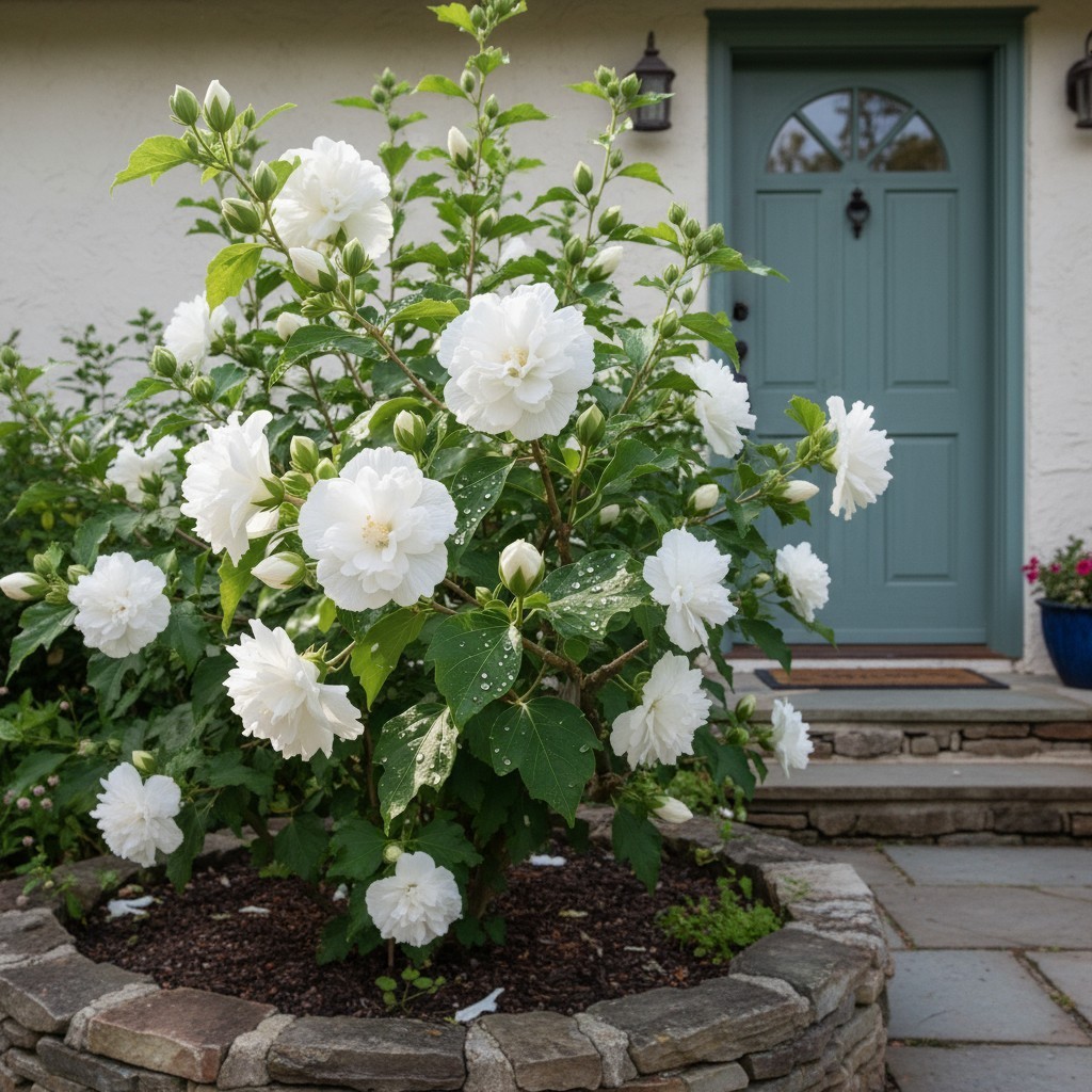 50 White Hibiscus Seeds – Double Blooms for Elegant Summer Garden Shrubs