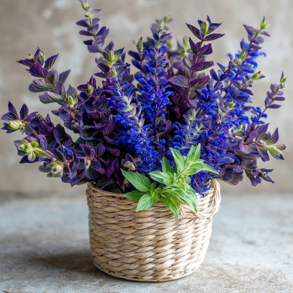 Oxford Blue Salvia 50 Seeds | Deep Blue Flower Spikes