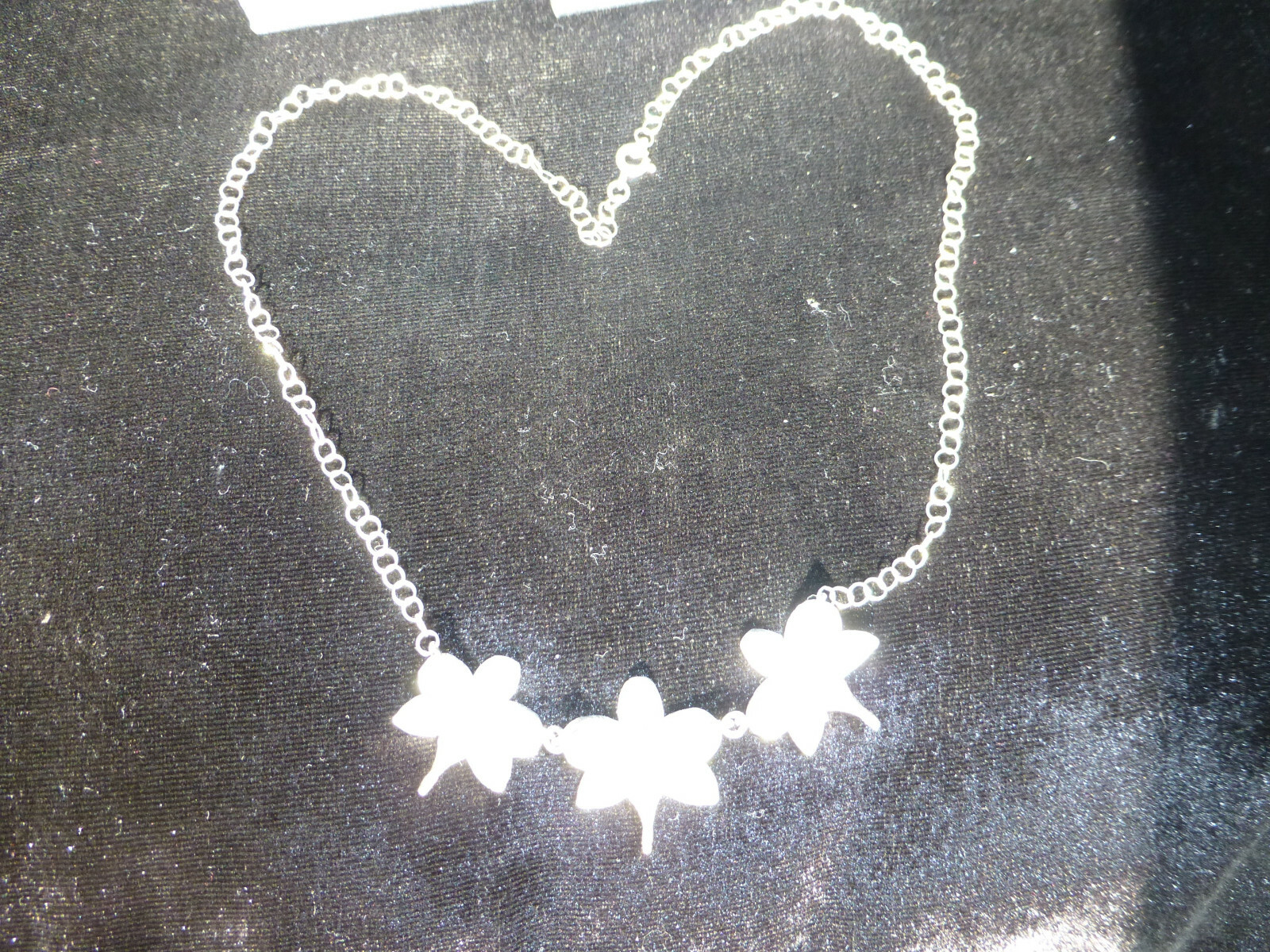 Phalaenopsis Phal Moth Orchid Flowers 925 Sterling Silver Necklace & Chain 18″