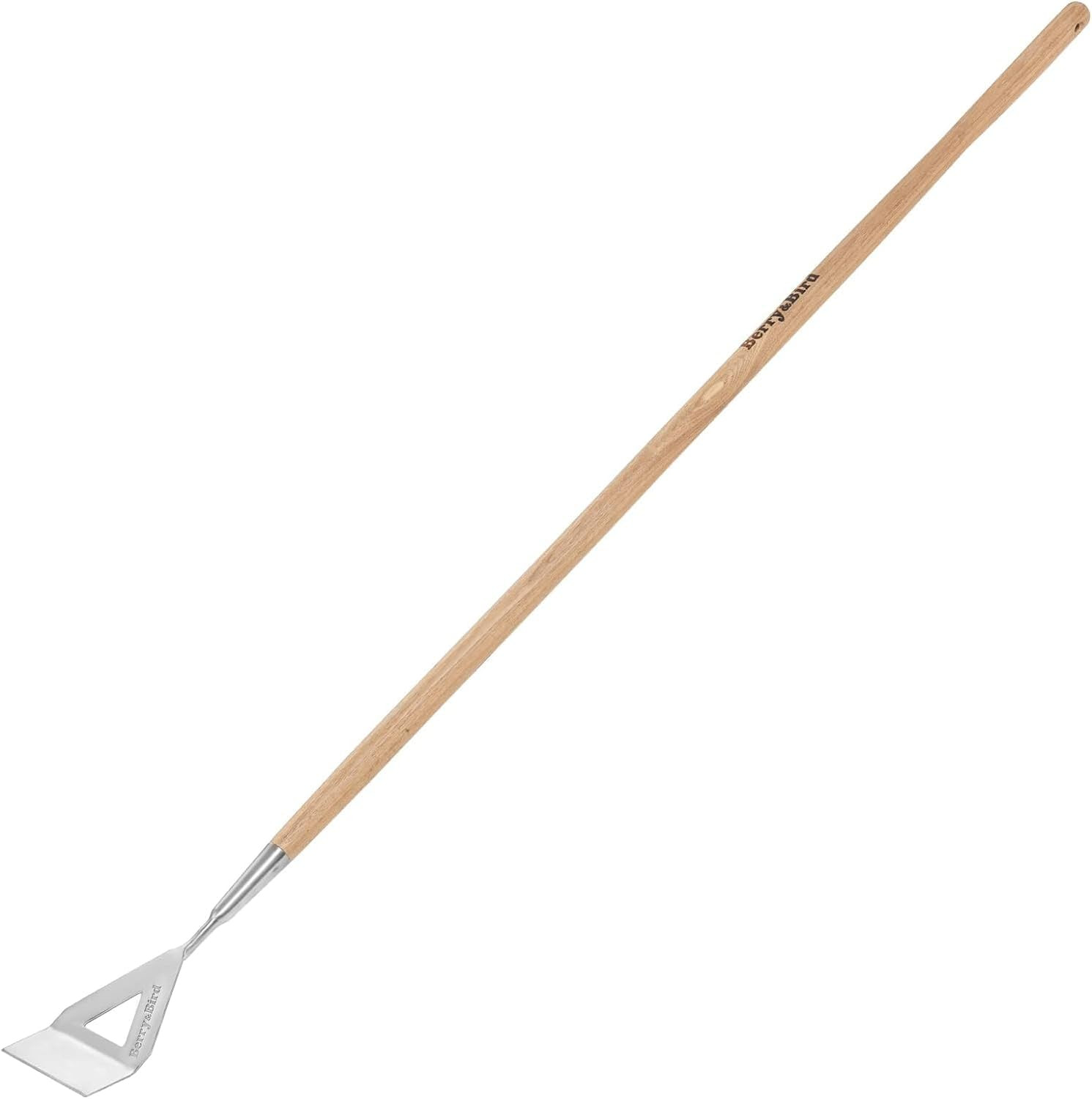 Dutch Hoe, Stainless Steel Head with Wooden Handle Weeder, Women Heavy Duty Gard