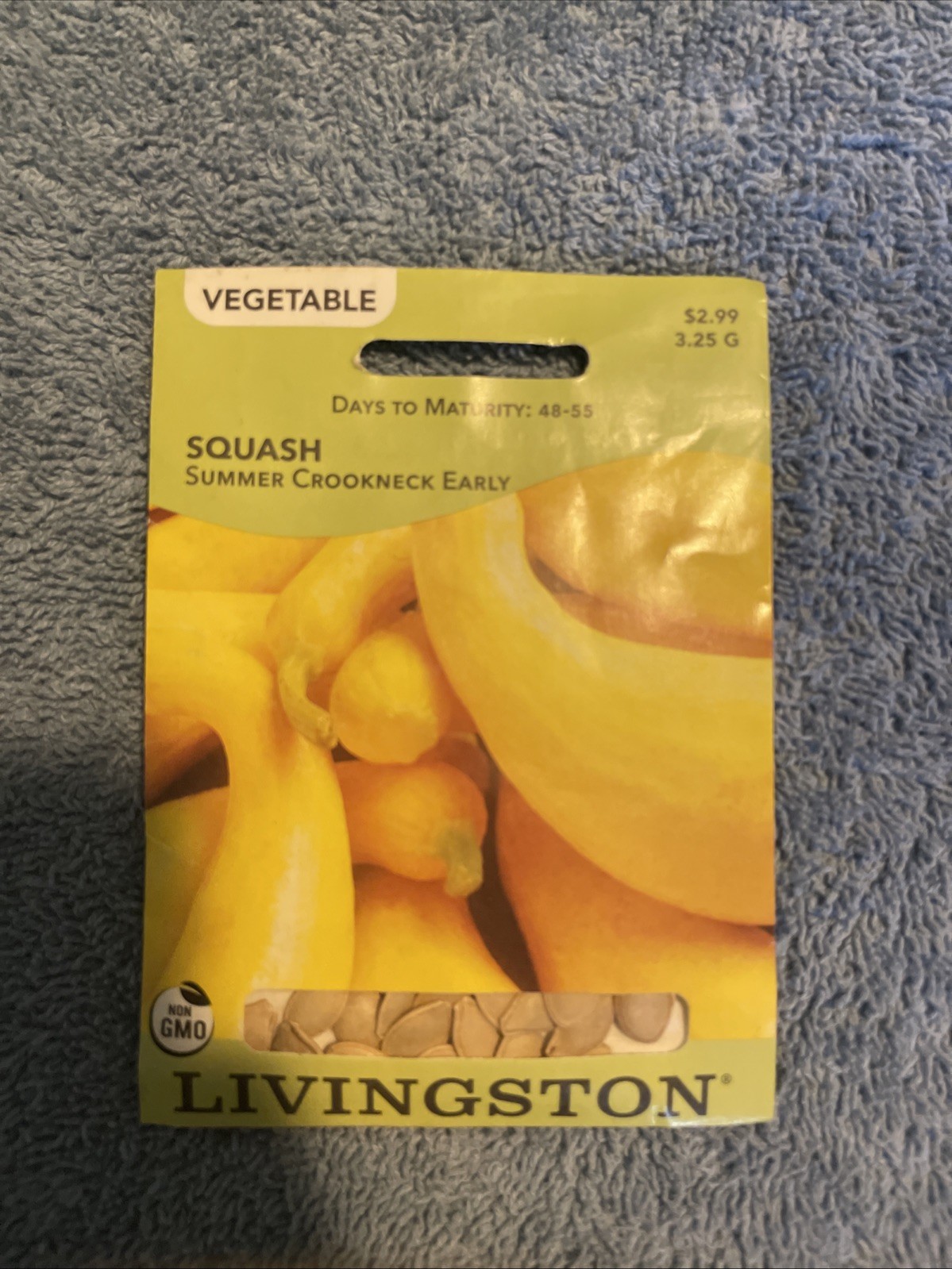 Summer CrookNeck, Early Squash Livingston Brand ￼