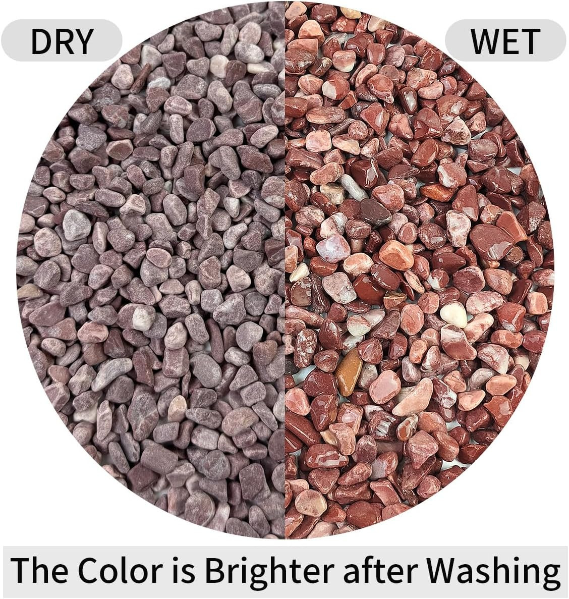 2 Lbs Succulent and Cactus Pebbles Gravel, 3/8 Inch Decorative Red River Rocks f