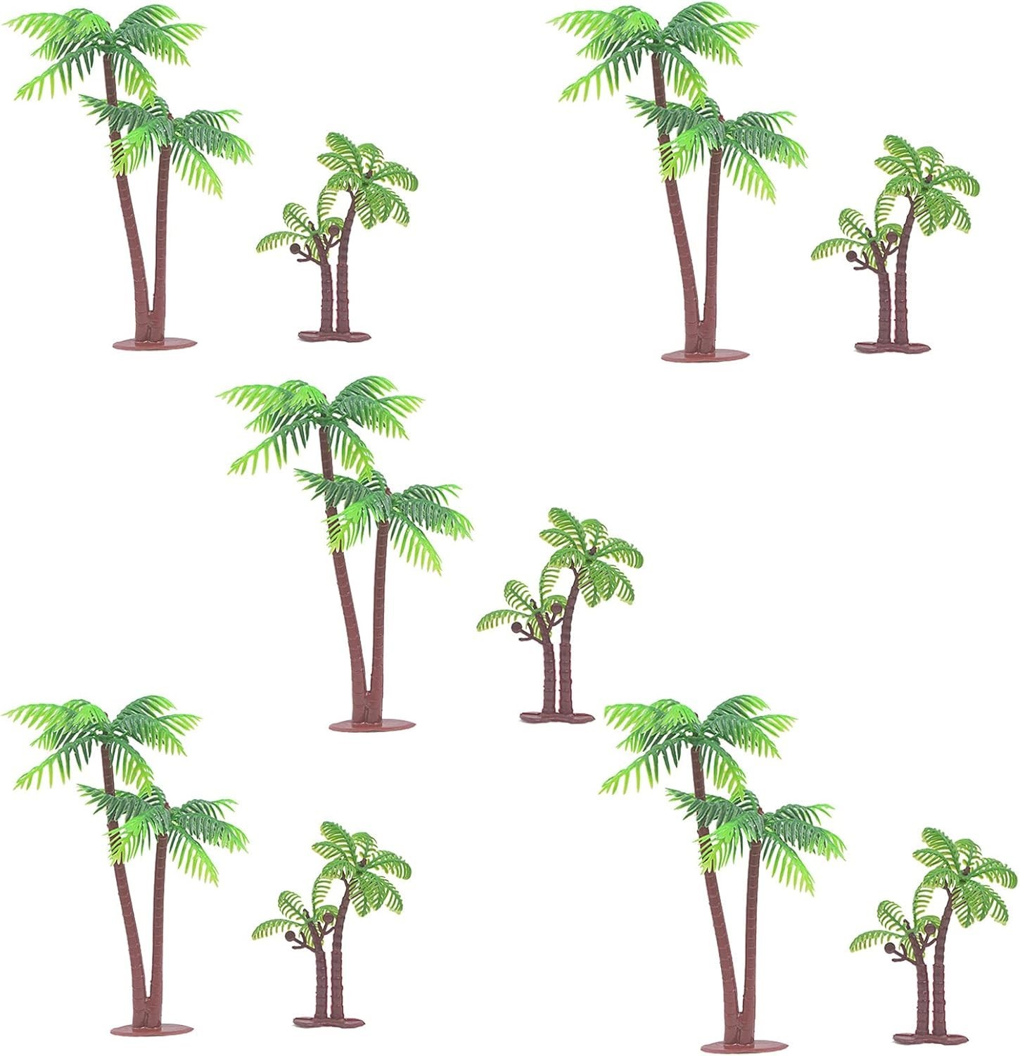 Versatile Coconut Palm Model Trees – 10 Pcs for Creative Cake & Diorama Fun
