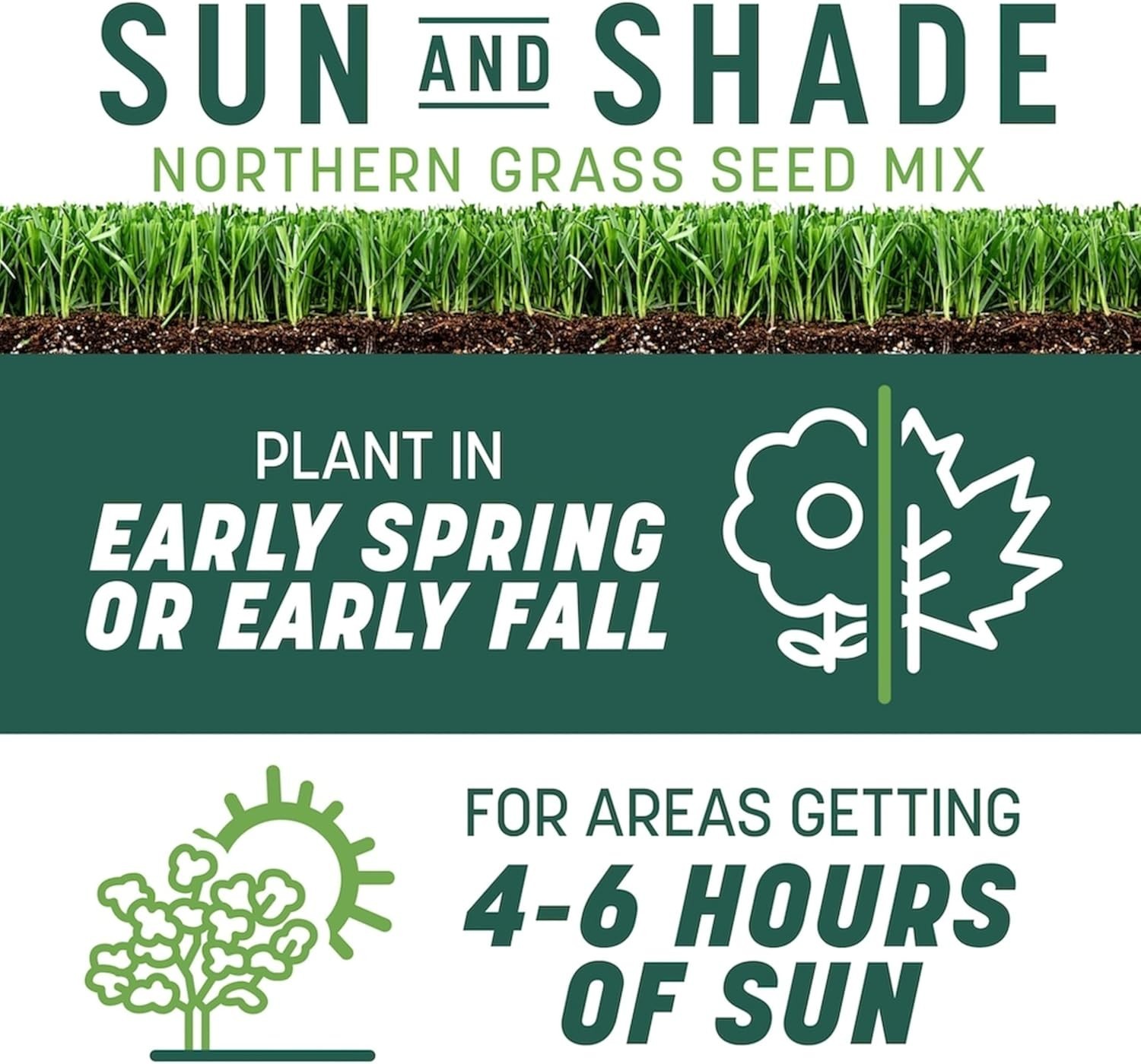 7 lb Smart Seed Sun & Shade Mix – Perfect for Moderate Sunlight & Shade Areas