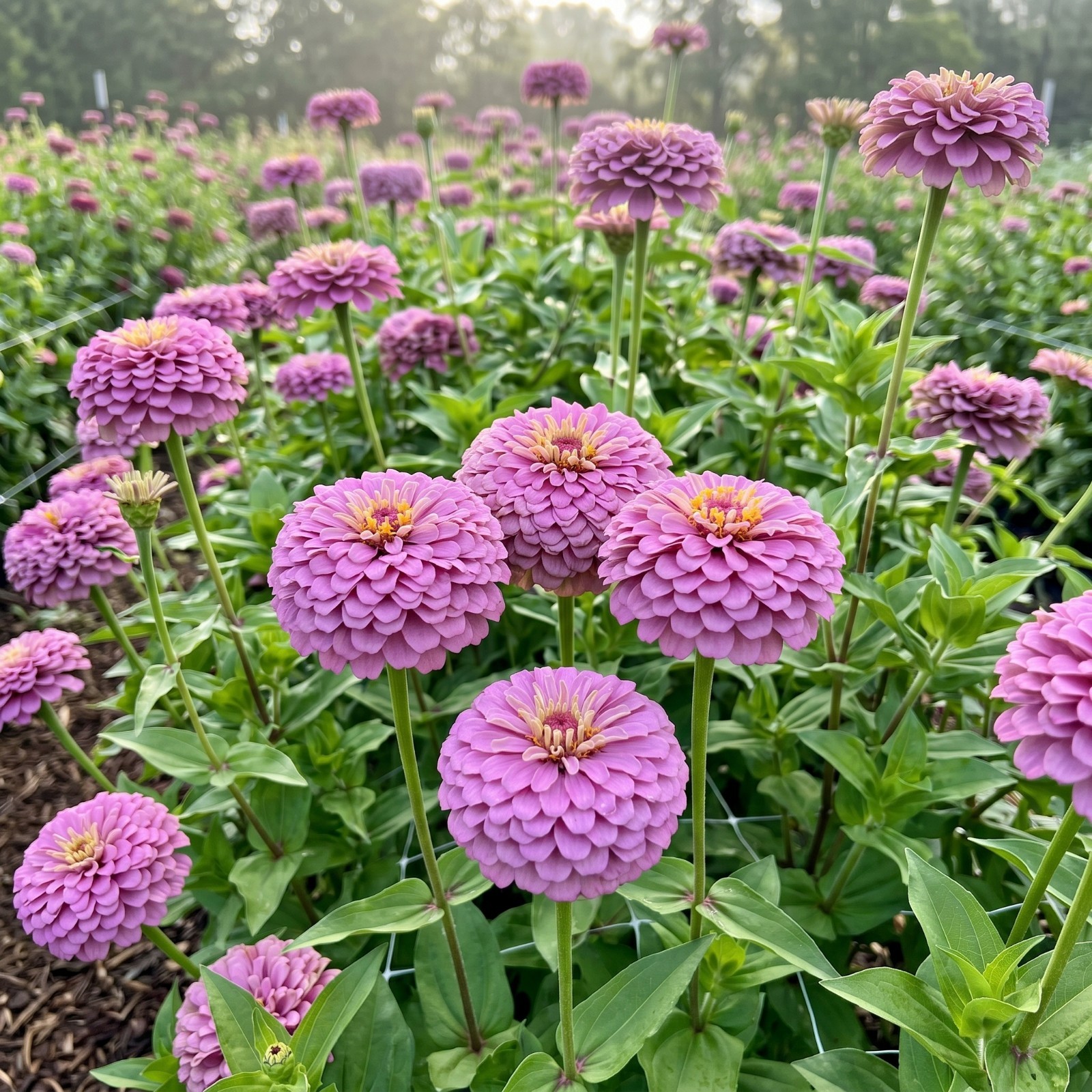 Zinnia GIGANTICA LAVENDER 5″Huge Florist Double Blooms Tall Cut Flowers 50 Seeds
