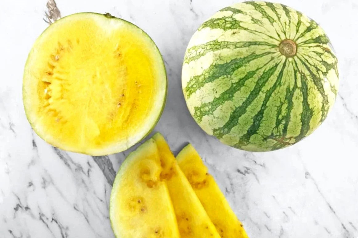 Yellow Petite Watermelon Seeds | Heirloom Mini Personal Dwarf Melon Seed 2024