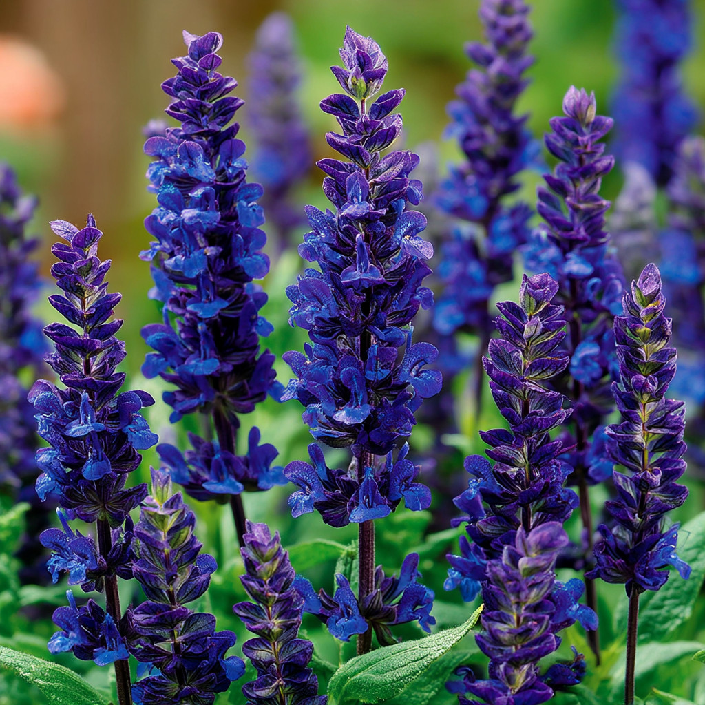 Oxford Blue Salvia 50 Seeds | Deep Blue Flower Spikes