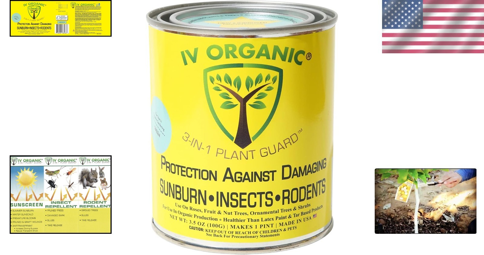 Natural 3 in 1 Plant Guard 1 Pint Green Organic Solution for Sunburn Protection