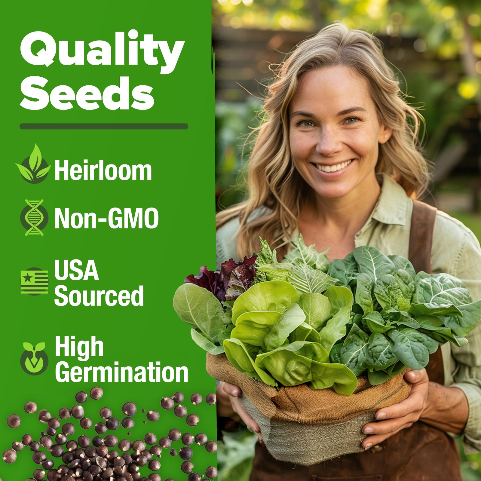 5,000+ Heirloom Lettuce Seeds for Planting Indoors – 95% Germination, Non-GMO…