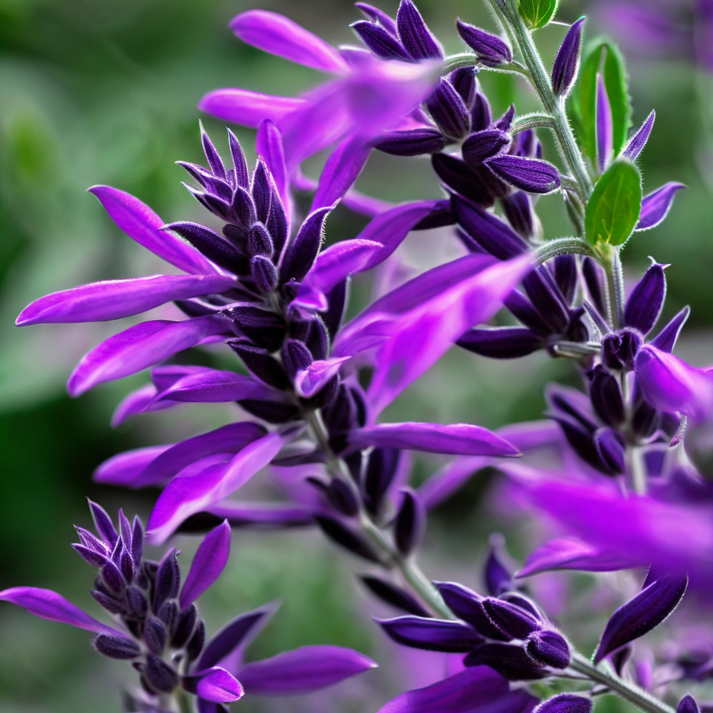 50 Salvia Seeds Flower Perennial Flowers Seed Pollinator Bees ” Purple Black”