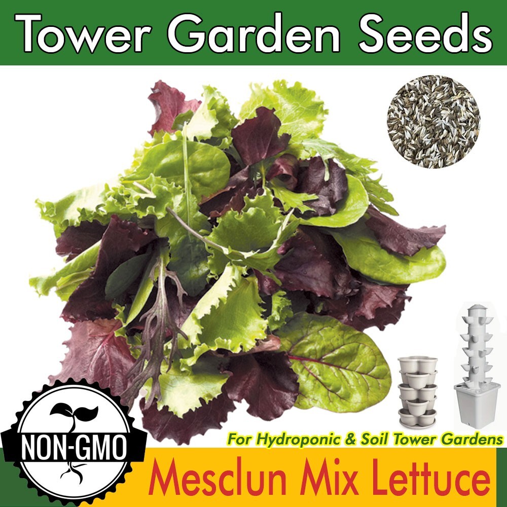 Tower Garden Seeds (Hydroponic+Soil) Non-GMO Fresh Garden Seeds Ships Free