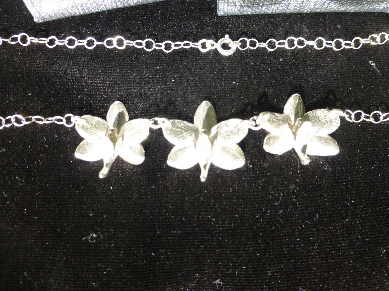 Phalaenopsis Phal Moth Orchid Flowers 925 Sterling Silver Necklace & Chain 18″