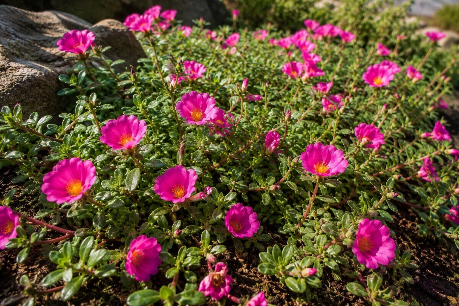 1000+ Pink Portulaca Amilis Seeds – Heat & Drought Tolerant Flower Seeds