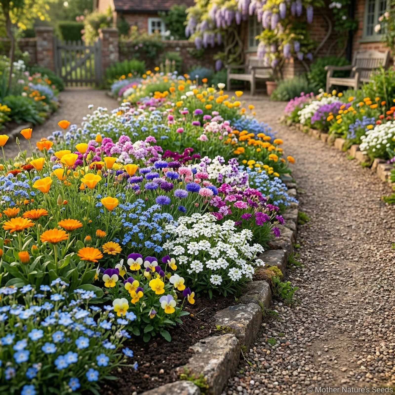 Wildflower Mix SHORTY LOW GROW Short Flowers Heirloom Non-GMO 500+ Seeds!