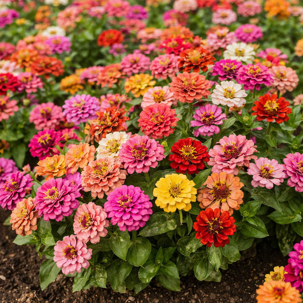 Pumila Zinnia Seeds Mix Heirloom Non GMO Cut and Come Again