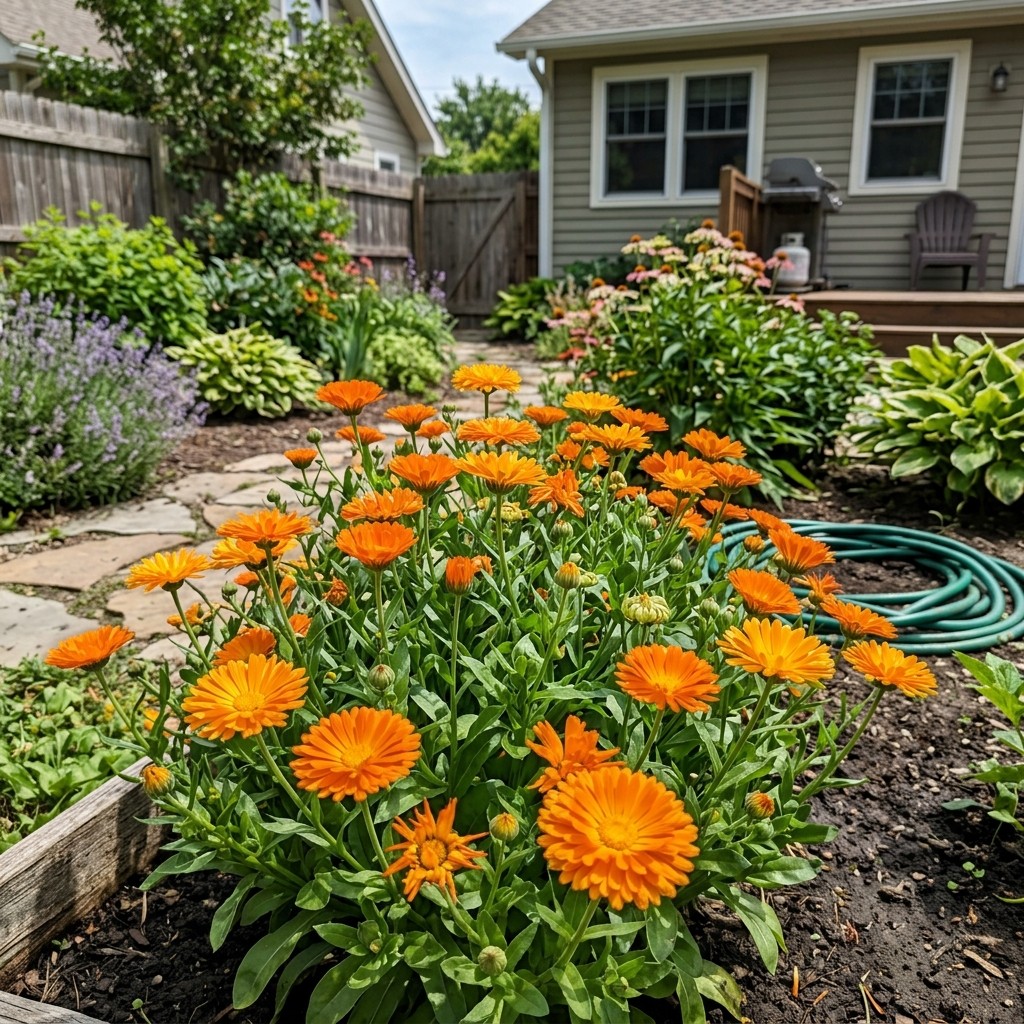 50 Vibrant Orange Calendula Seeds – Pot Marigold for Companion Planting