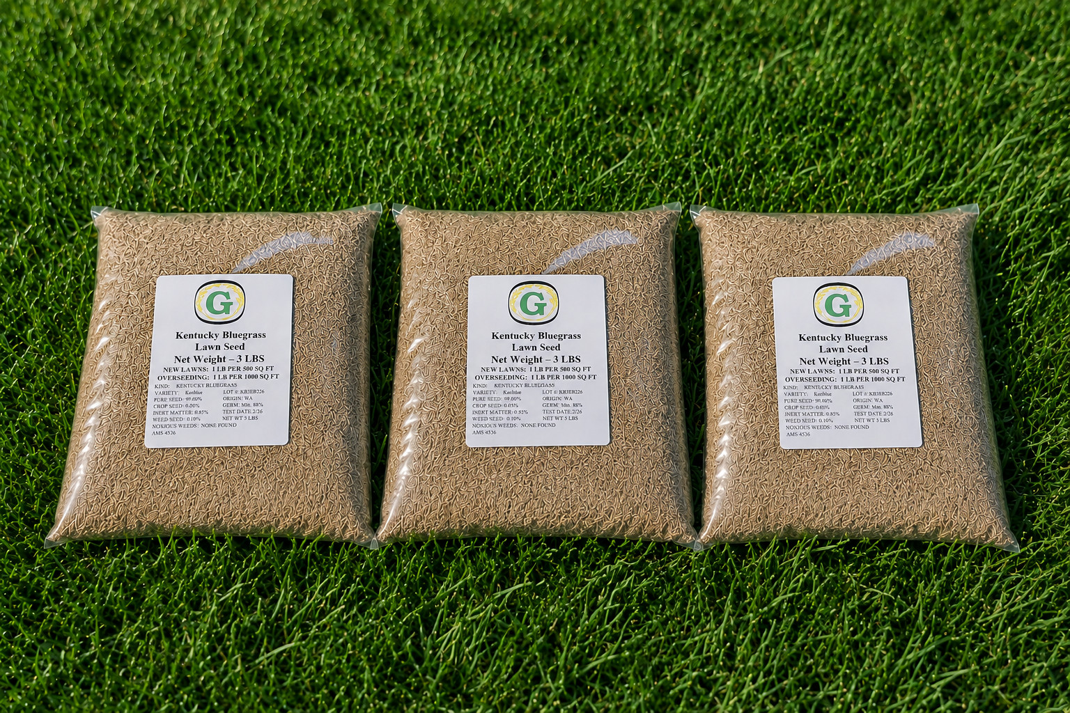 Kentucky Bluegrass Grass Seed – 9 lbs – Direct from Grower – No fillers