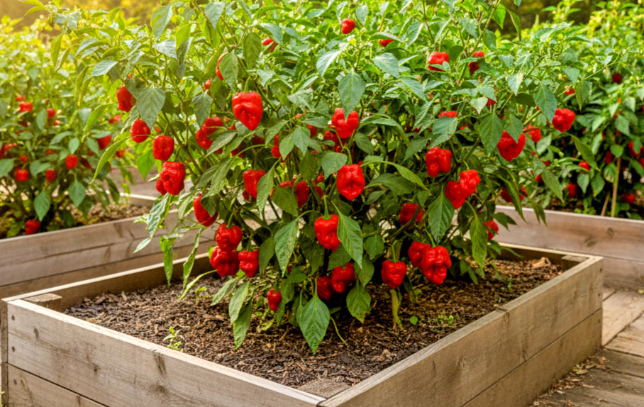 15 Newly Harvested Super-Hot Trinidad Scorpion Red Moruga Pepper Seeds-A 66