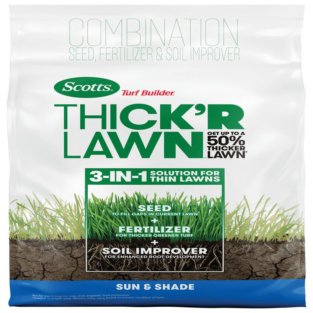 SCOTTS GRASS SEED Turf Builder THICK’R Lawn Sun and Shade