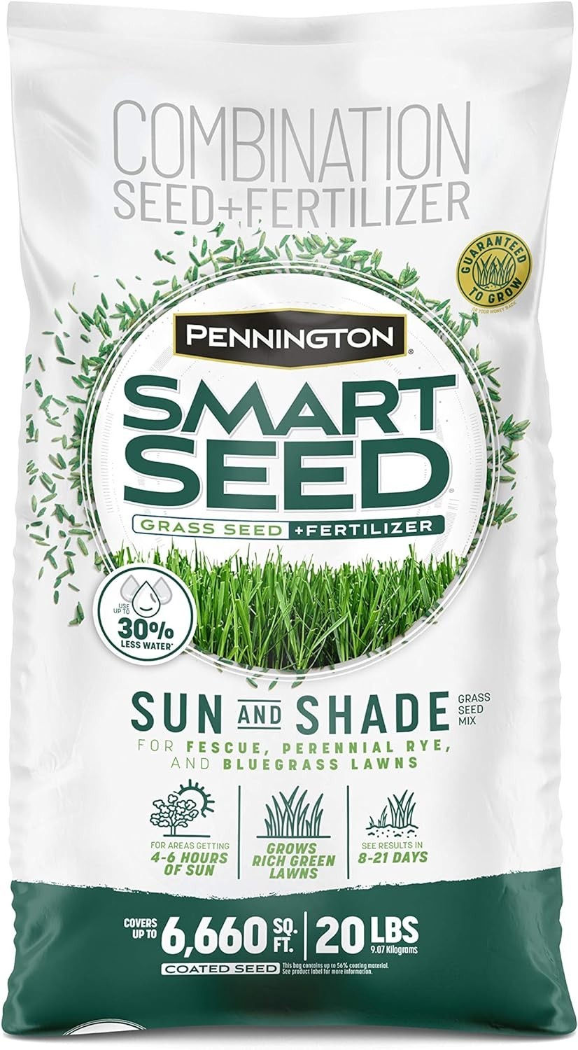 Natural Sun & Shade Grass Seed Mix 20 lb – Thrives in Sun and Moderate Shade