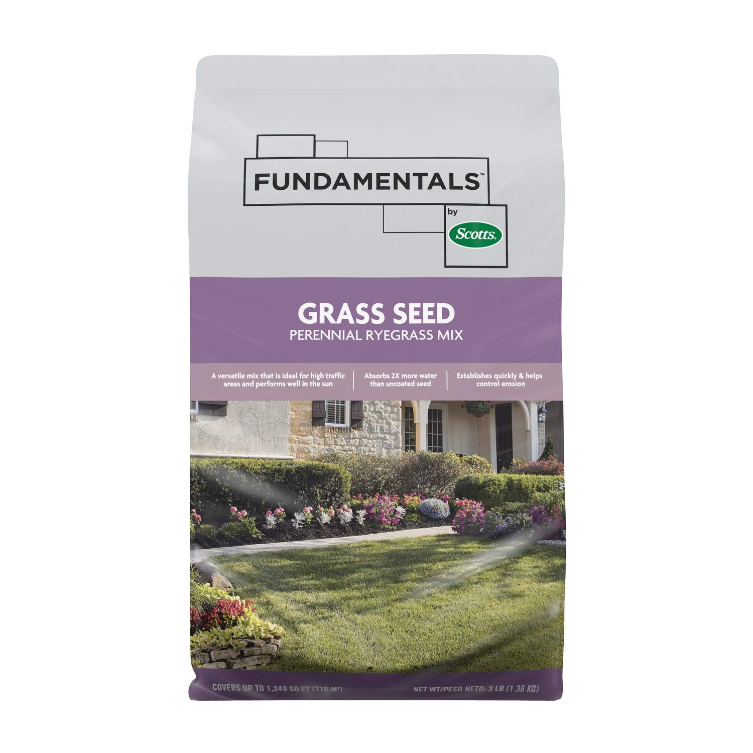 Fundamentals By Scotts Grass Seed Perennial Ryegrass Mix Ideal For Sunny High