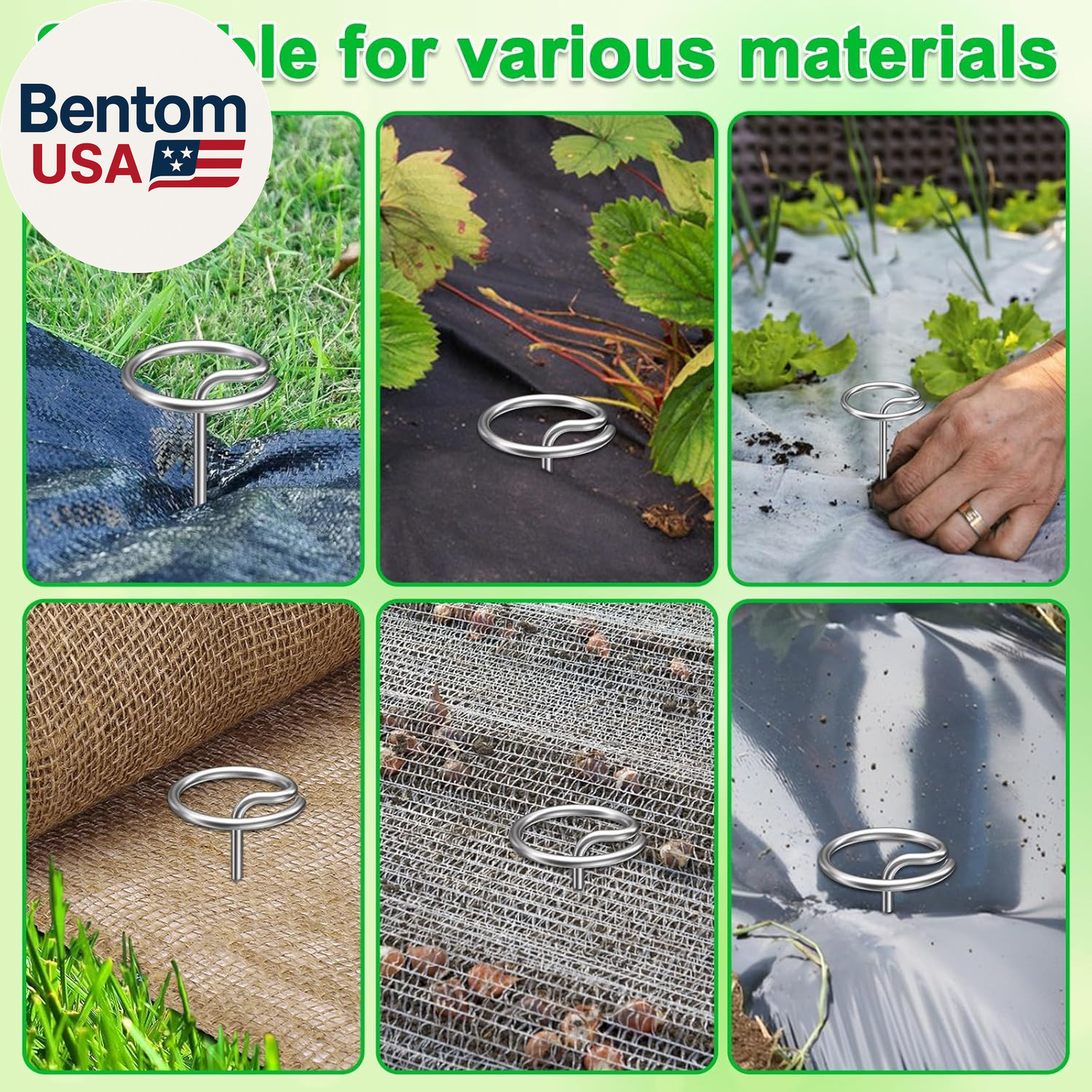 Heavy-Duty Landscape Staples – 120 Pcs 6-Inch G-Shaped Thickened Galvanized Gard