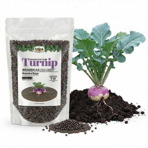 Old Cobblers Farm™ Wicked Tuff Turf Purple Top Turnip – Heirloom Garden Seeds
