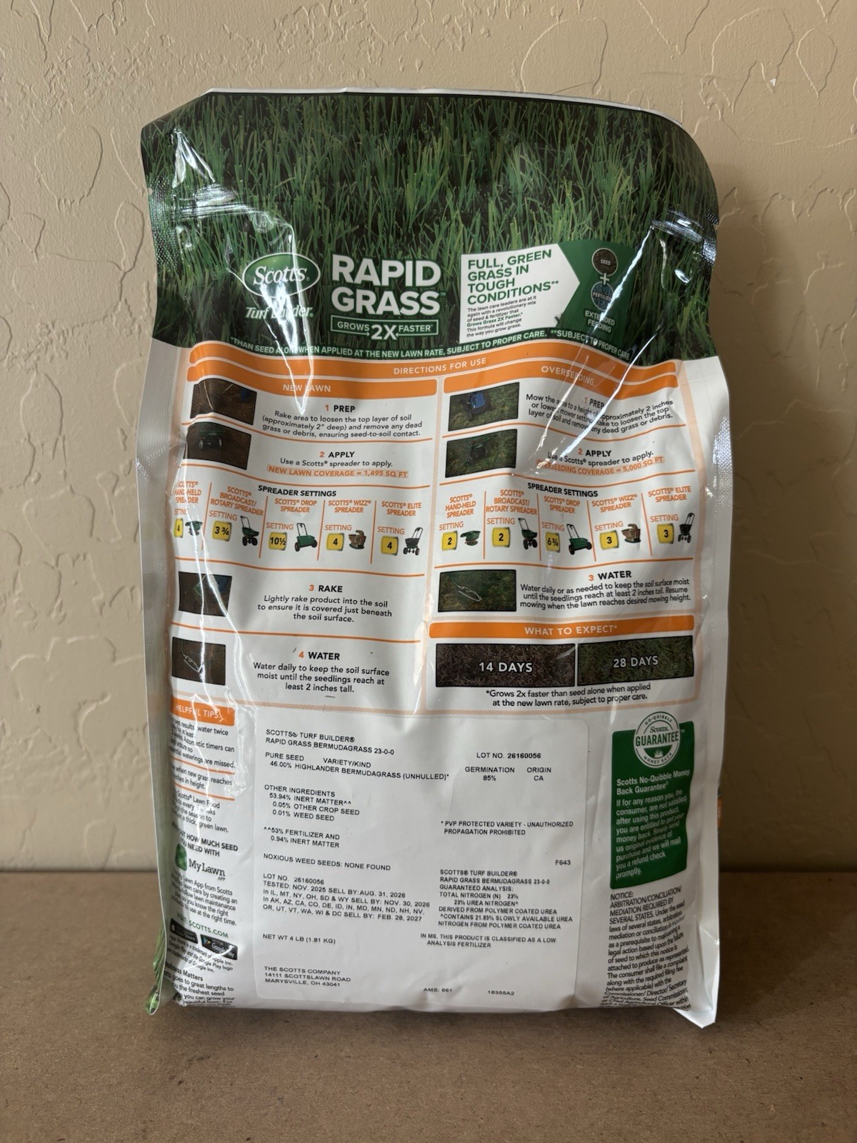 Scotts Turf Builder Grass 4 Lb. Bermudagrass Seed & Fertilizer – 2 Pack