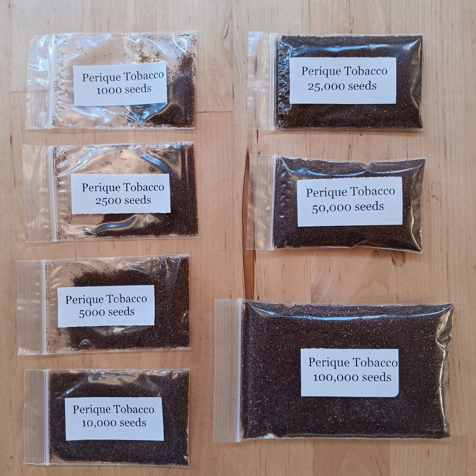 Perique Tobacco Seeds ~ 1000 to 100,000 seeds ~ Heirloom Nicotiana Tabacum