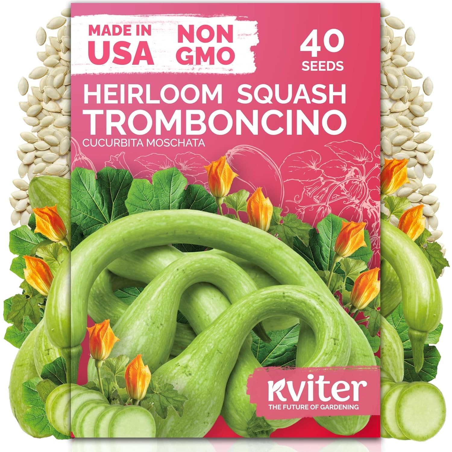 Tromboncino Squash Seeds – Cucurbita Moschata Zucchetta Rampicante Climbing