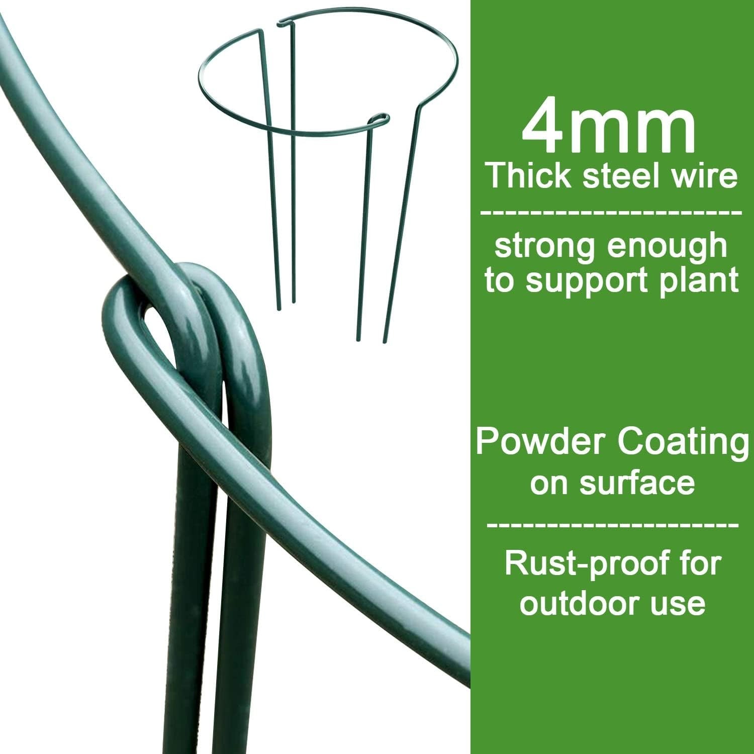 Metal Plant Stakes 12-Pack for Indoor & Outdoor Plants