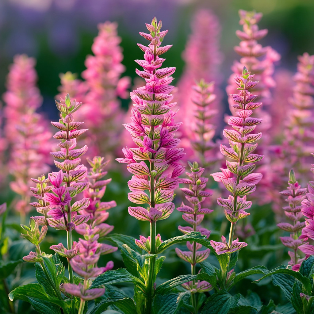 Pink Sundae Salvia 50 Seeds | Soft Pink Flower Spikes