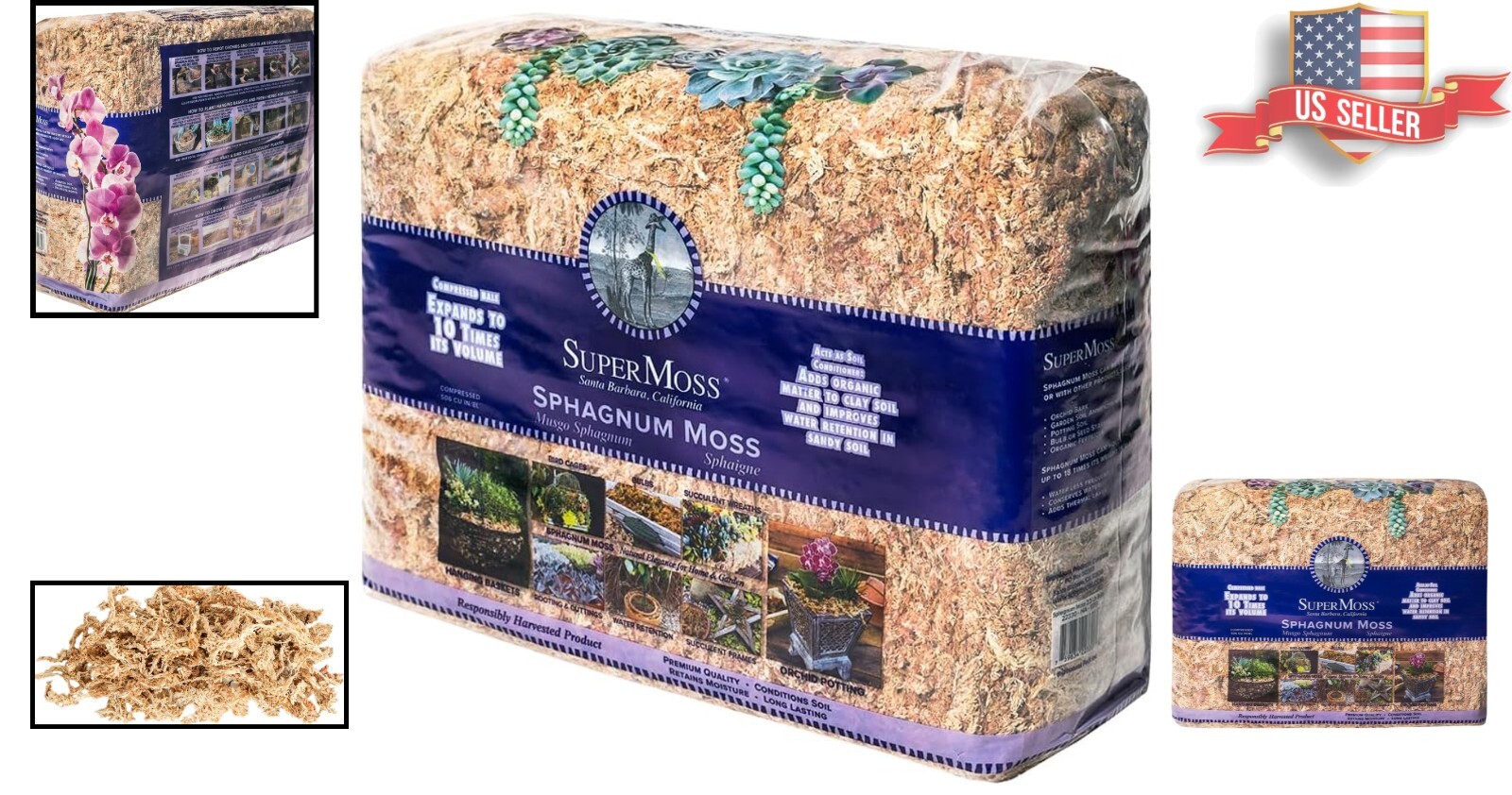 Long-Lasting Orchid and Succulent Sphagnum Moss – Essential Plant Care Solution