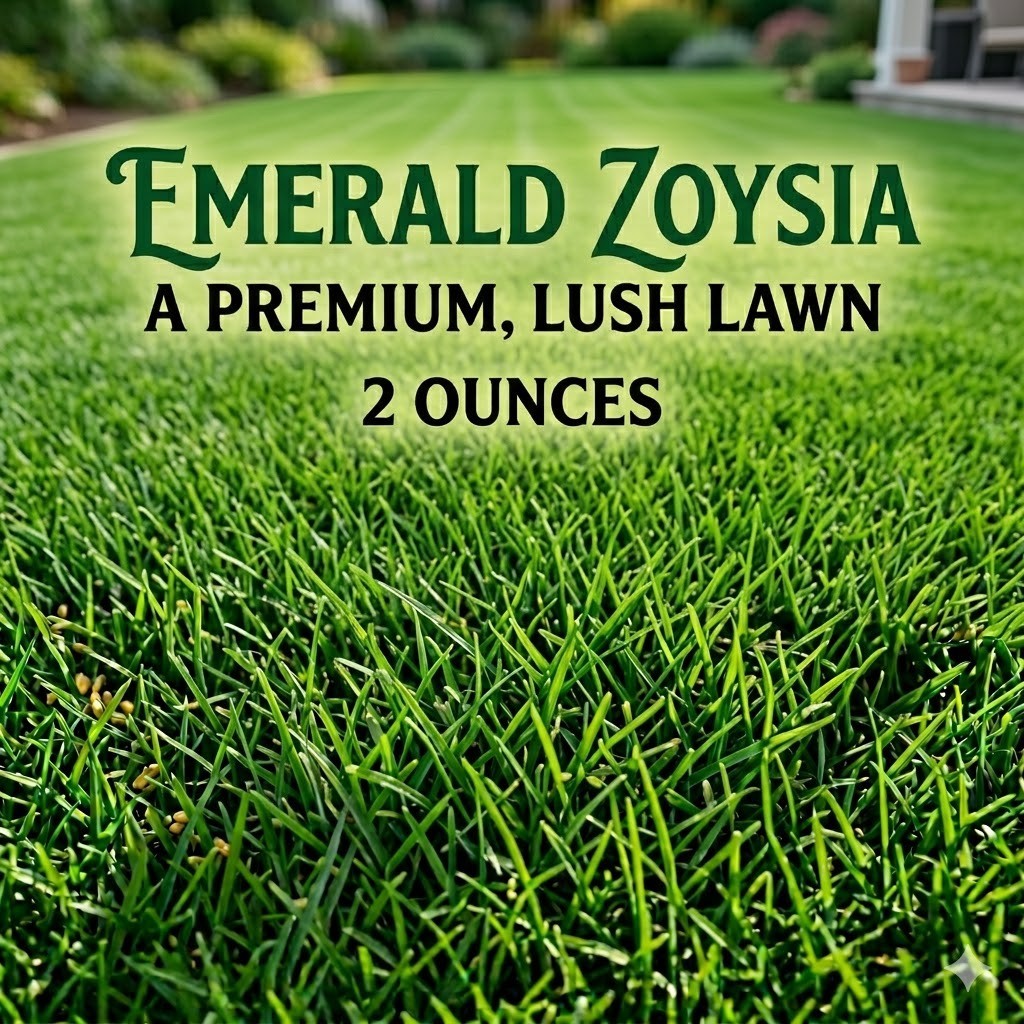 2 Ounces PREMIUM Emerald Zoysia Grass SEEDS – Lawn Turf Drought Heat Tolerant