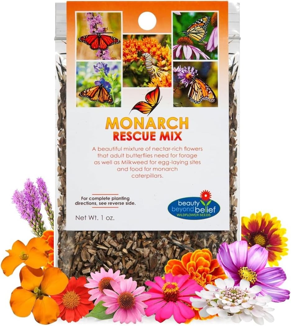 1oz Wildflower Seed Packet for Monarch Butterflies – Gift for Gardeners