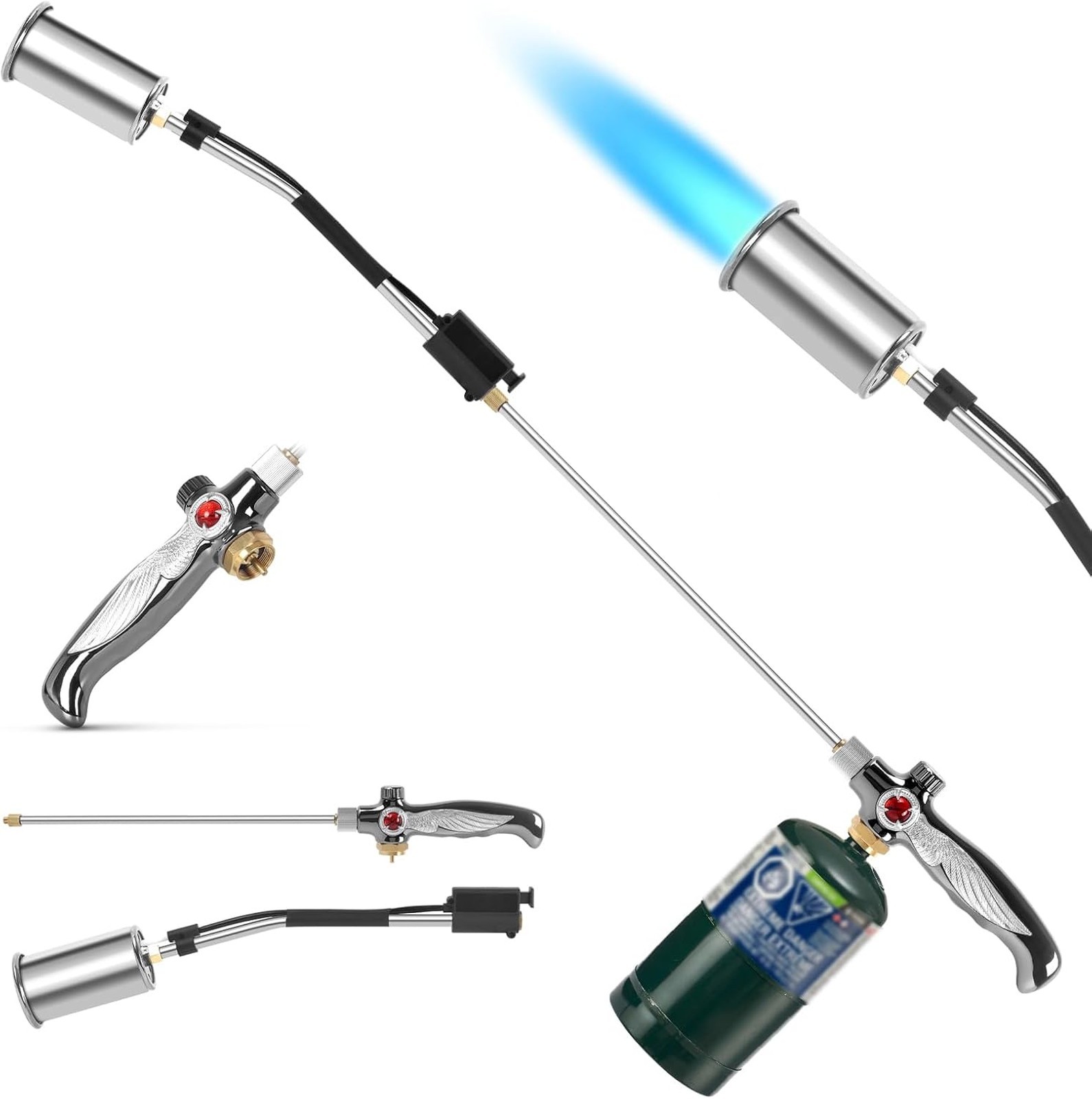 Propane Torch Weed Burner High Output Flamethrower 37 Inch Heavy Duty Detachable