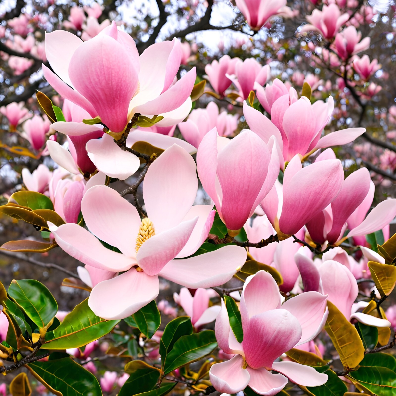 5 Magnolia Seeds LILY FLOWER TREE Fragrant Flowers Tulip ” Light Pink White”