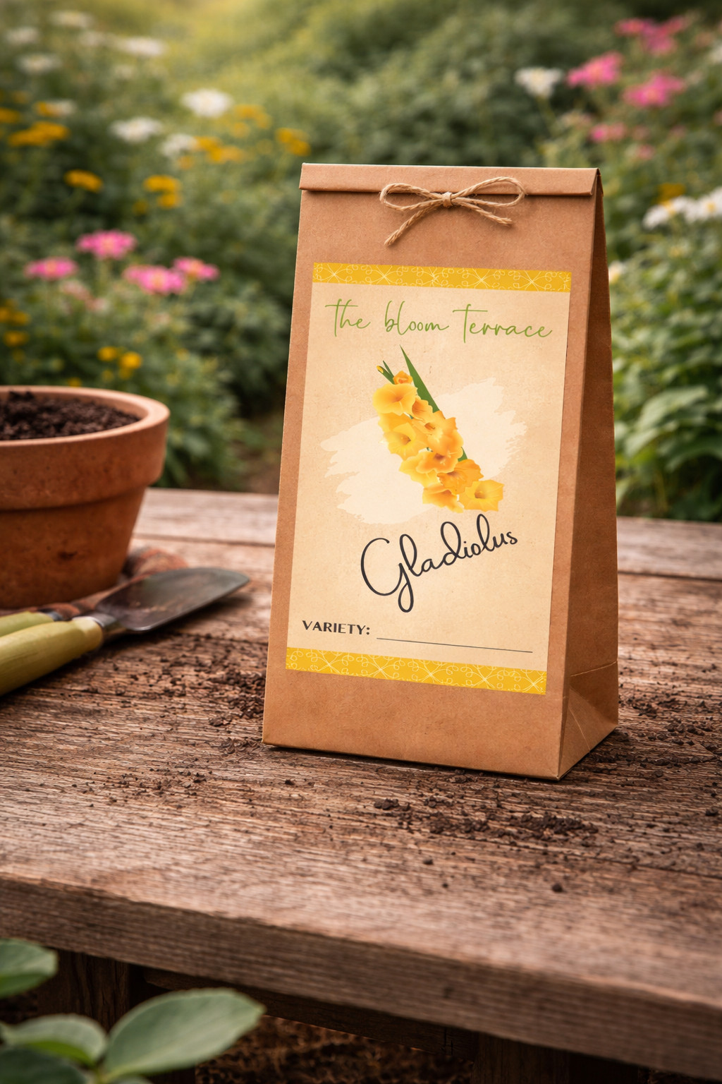Pack of 5 Gladiolus ‘Sunglow’ Size 12/14cm Corms Bulbs, Golden Yellow, Packaged