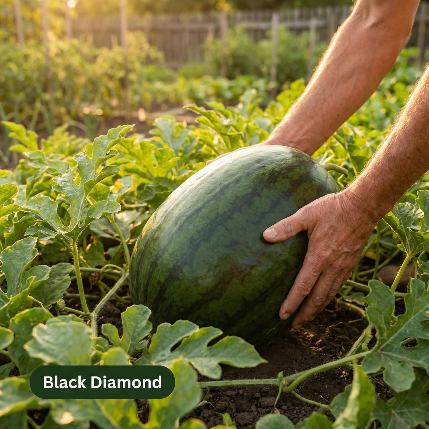 50 Black Diamond Watermelon Seeds for Planting – Heirloom Non-Gmo Fruit Seeds fo