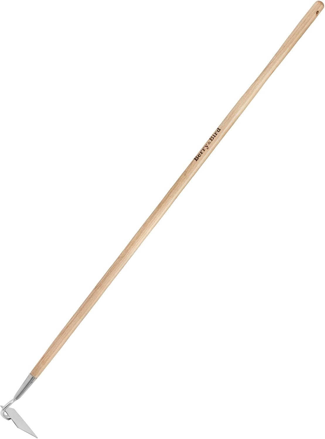 Heavy Duty Flat Edge Garden Hoe – 58” Stainless Steel Weeder Tool