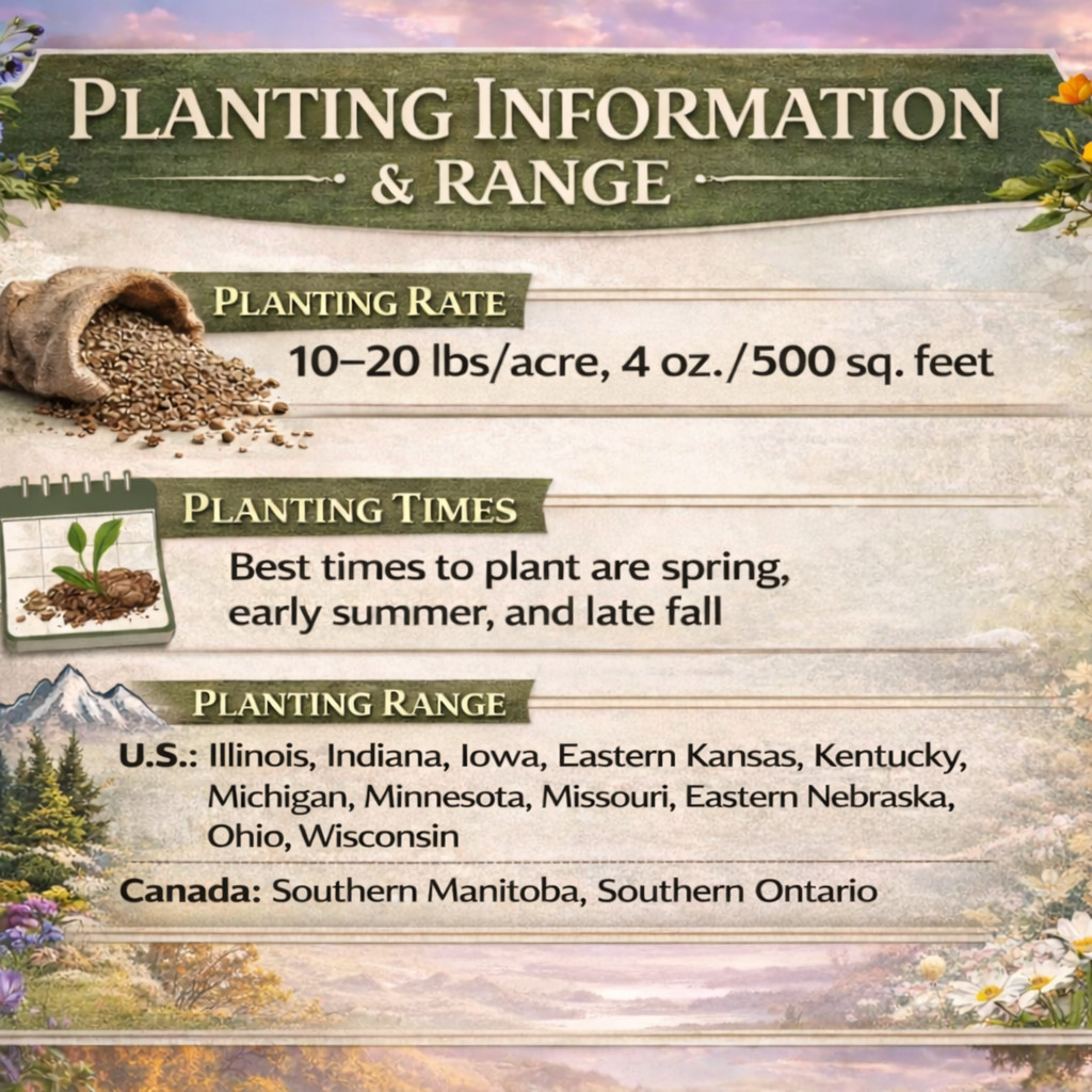 Ohio Wildflower Seed Mix 1 lb Covers 2,000 Sq Ft Pollinator Garden Seeds