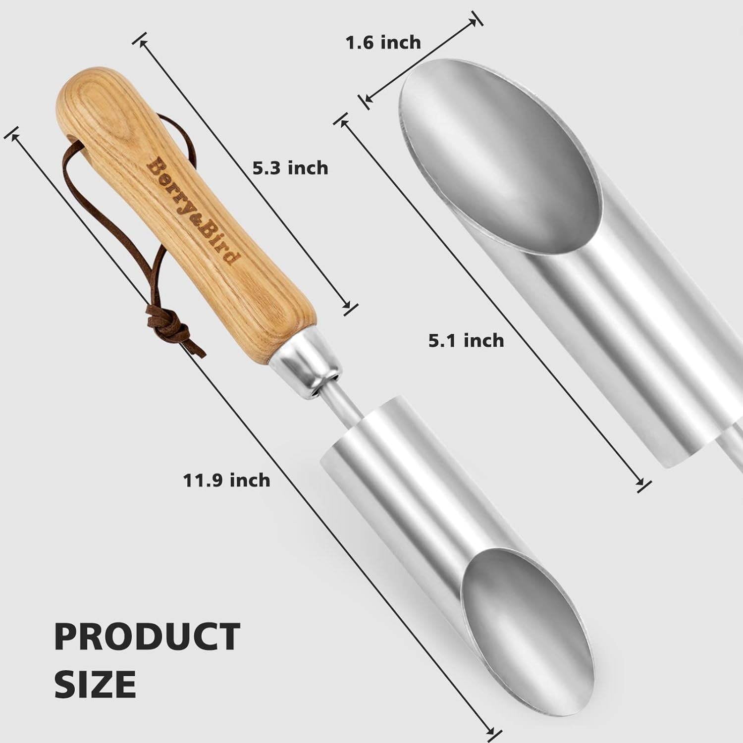 Bulb Planter Tool, 12″ Garden Bulb Transplanter Tool, Stainless Steel Manual Hol